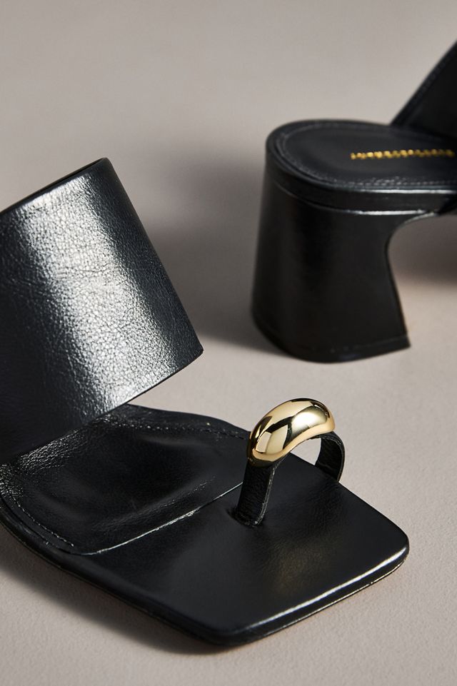 By Anthropologie Toe-Ring Block-Heel Mules #4