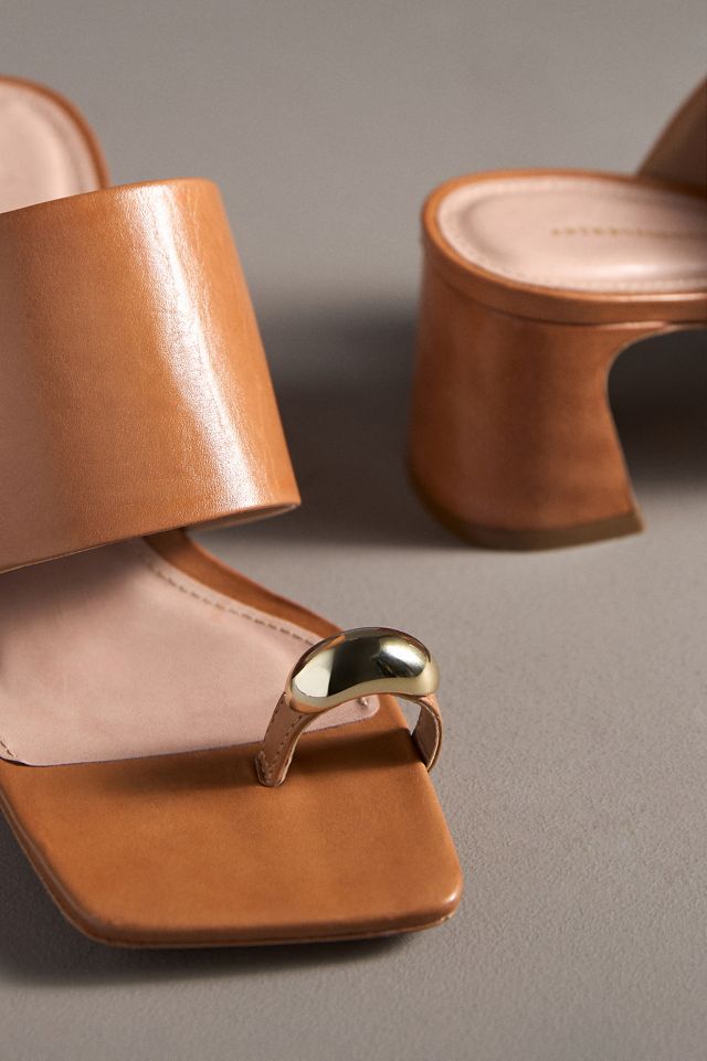By Anthropologie Toe-Ring Block-Heel Mules