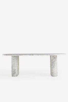 Jolie Oval 90" Marble Dining Table