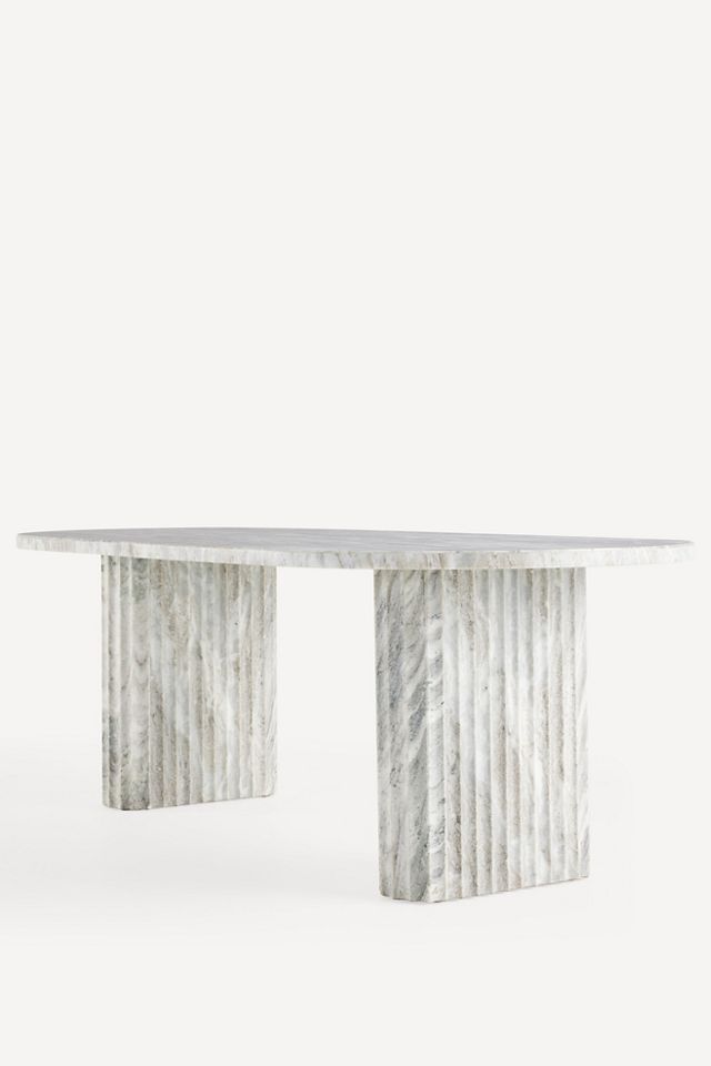 Jolie Oval 90" Marble Dining Table #1