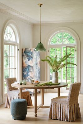 Roma Round 60" Oak Wood Dining Table