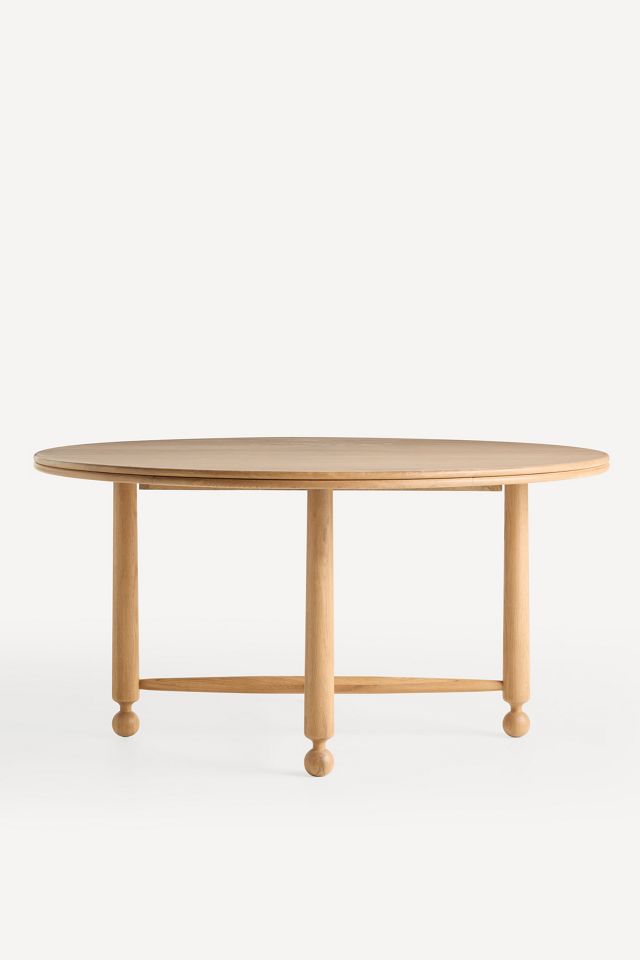 Roma Round 60" Oak Wood Dining Table #1