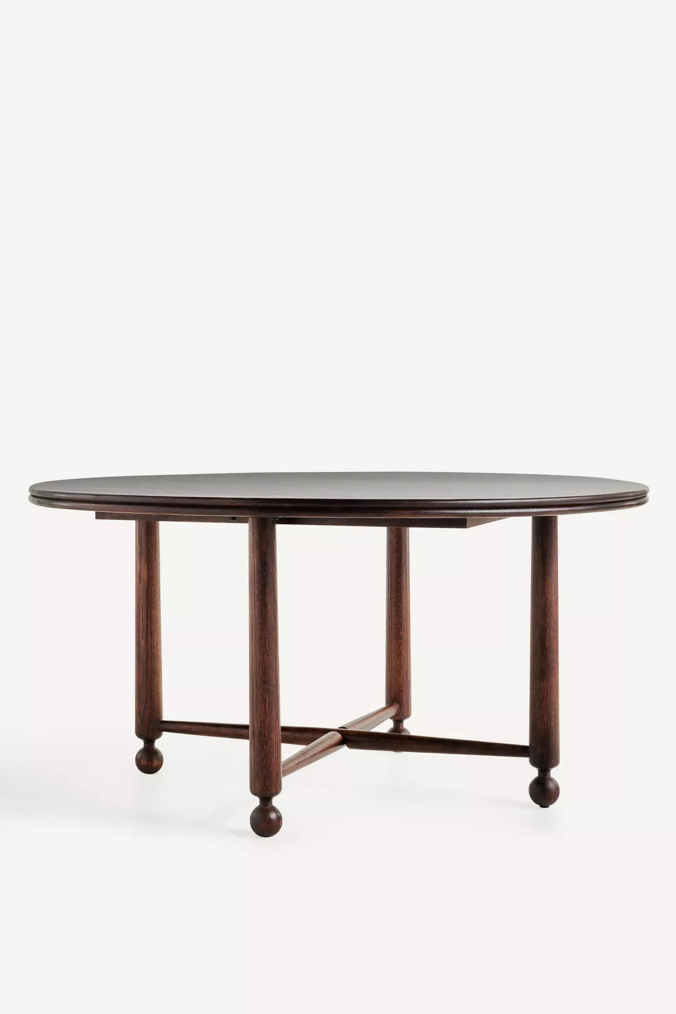Roma Round 60"  Oak Wood Dining Table - thumbnail 9