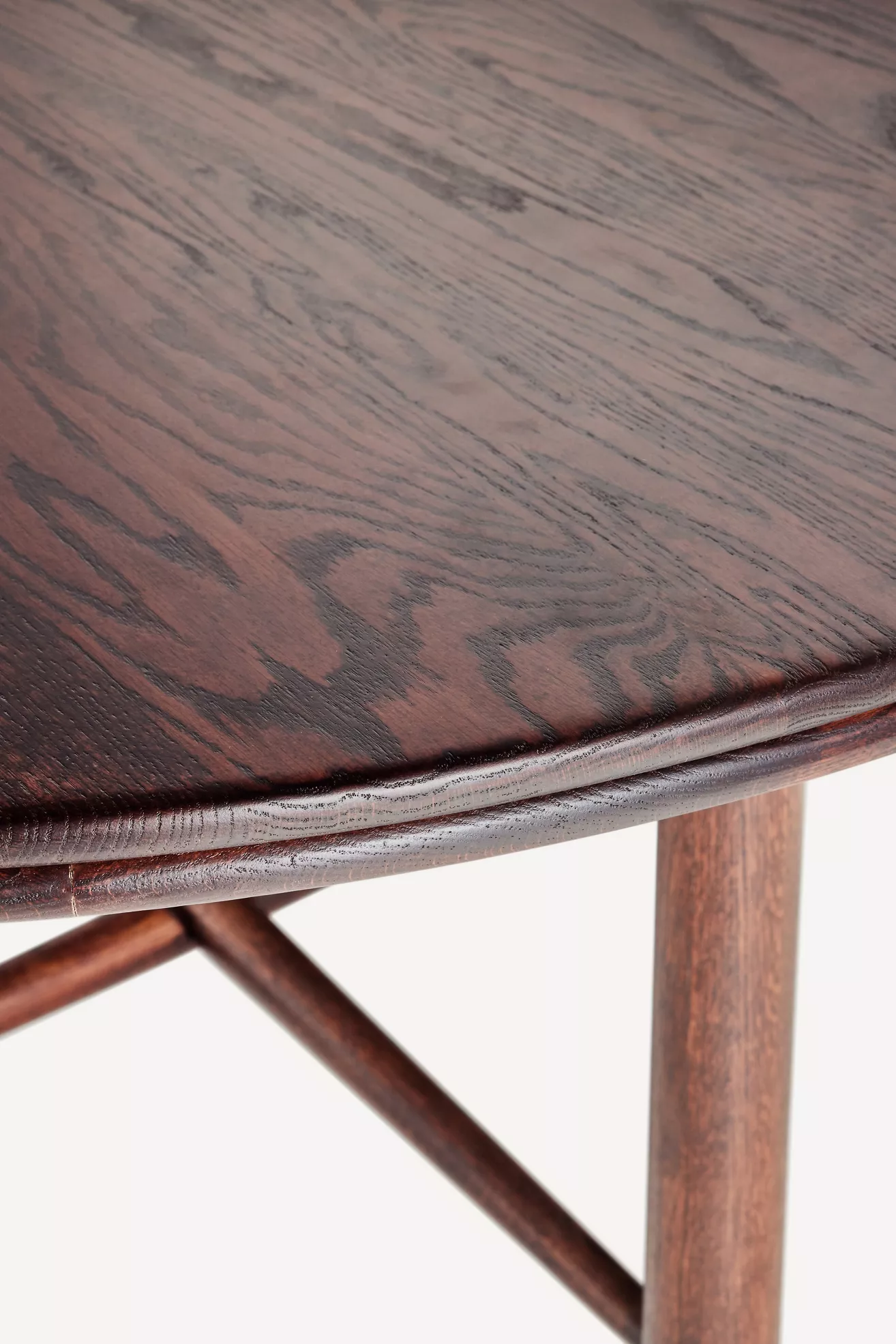 Roma Round 60"  Oak Wood Dining Table - thumbnail 10