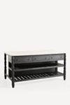 Spindle Marble-Top Kitchen Island