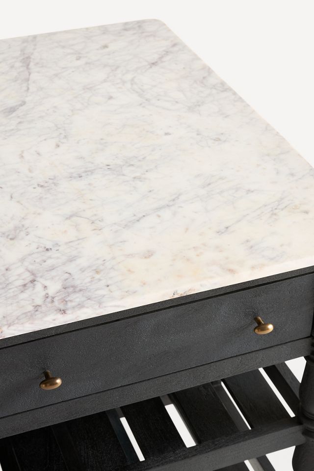 Spindle Marble-Top Kitchen Island #8