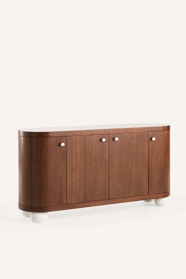 Vivienne 68" Marble Top Wood Sideboard #3