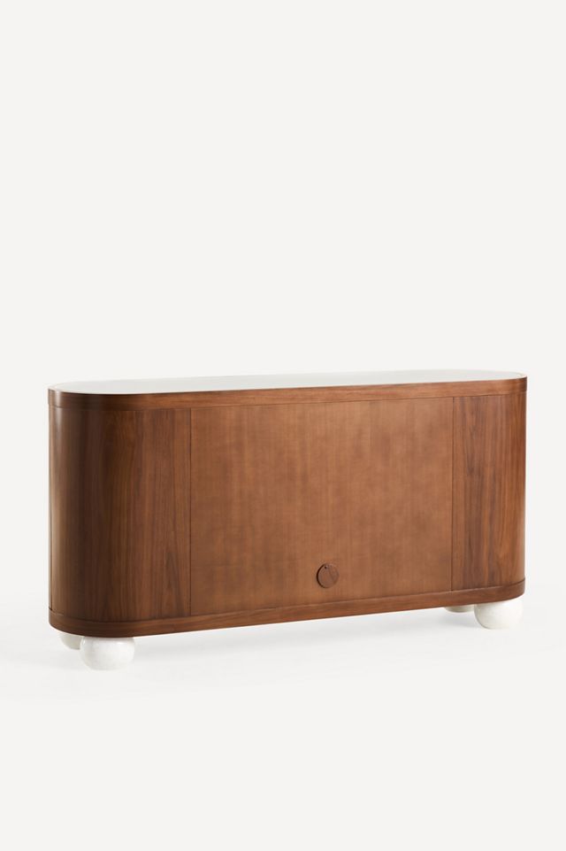 Vivienne 68" Marble Top Wood Sideboard #4