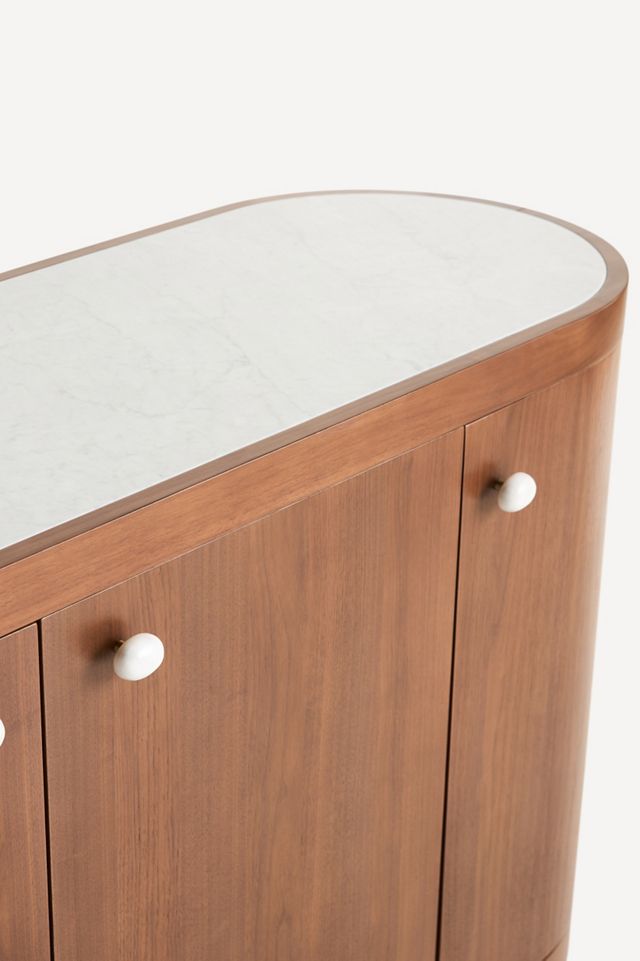 Vivienne 68" Marble Top Wood Sideboard #5