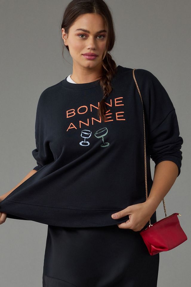 Maeve Bonne Année Varsity Crew Pullover #3