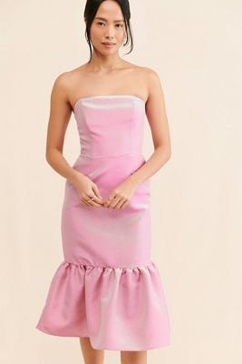 Gin & Jules Lexi Crystal Trim Midi Dress