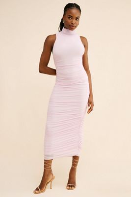 AFRM Fiorella Mock Mesh Midi Dress