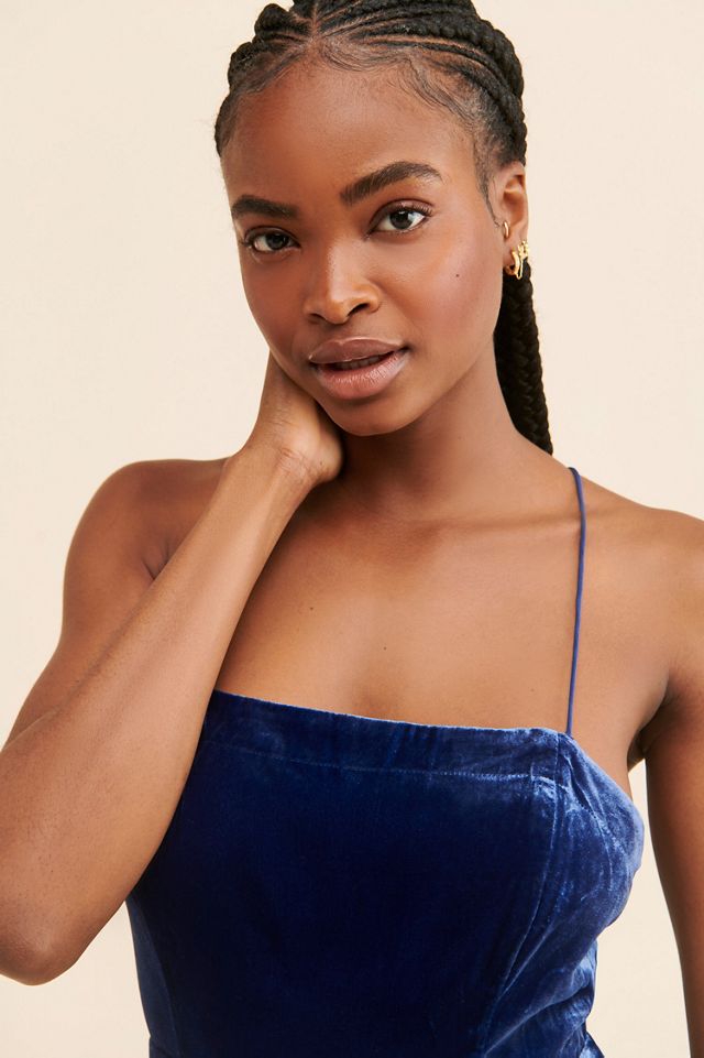 Velvet Slip Midi Dress #2