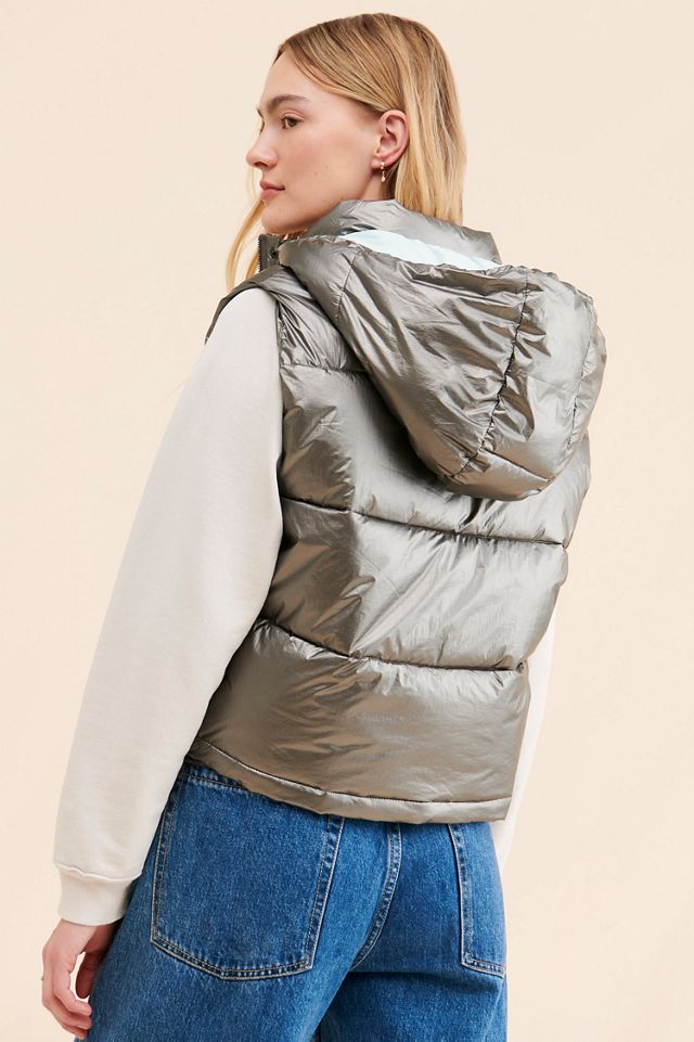 Pilcro Metallic Hooded Vest #1
