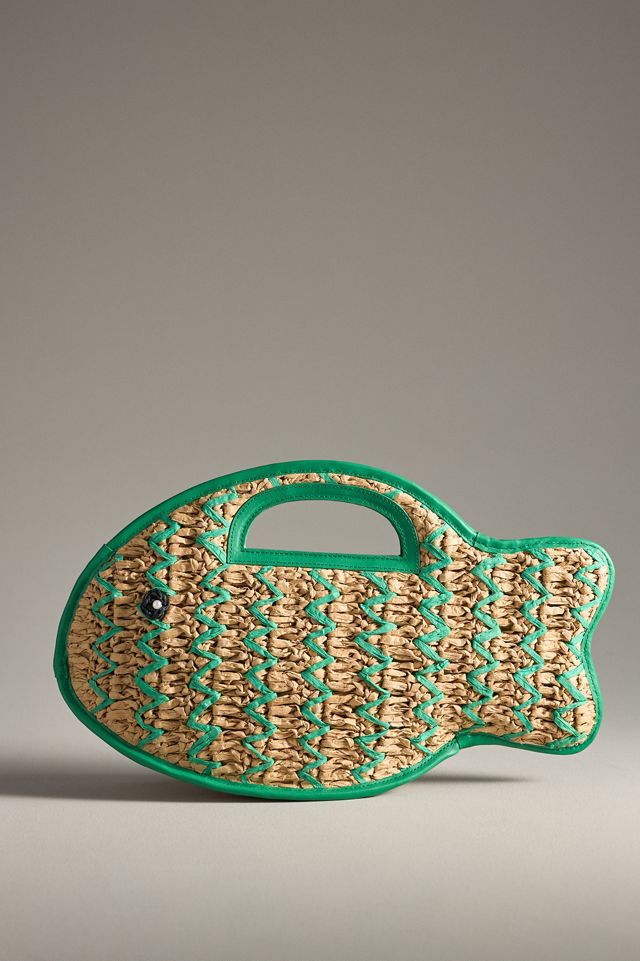 Raffia Fish Top-Handle Bag #2