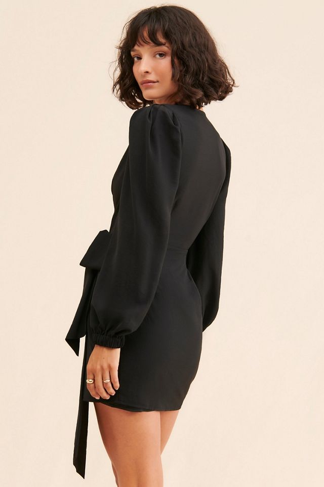g.p.d. Mini Puff-Sleeve Wrap Dress #1