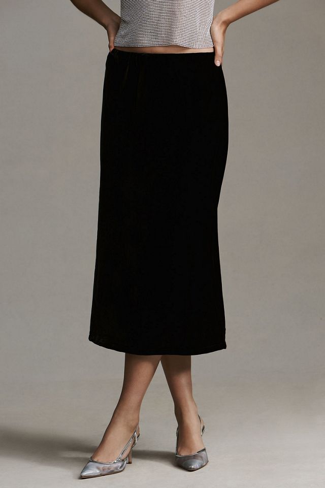 The Tilda Velvet Slip Skirt #3