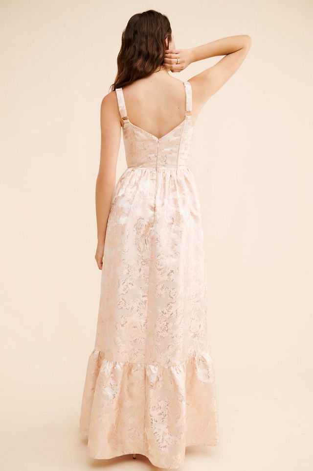 If By Sea Sleeveless Floral Jacquard Maxi Dress #1