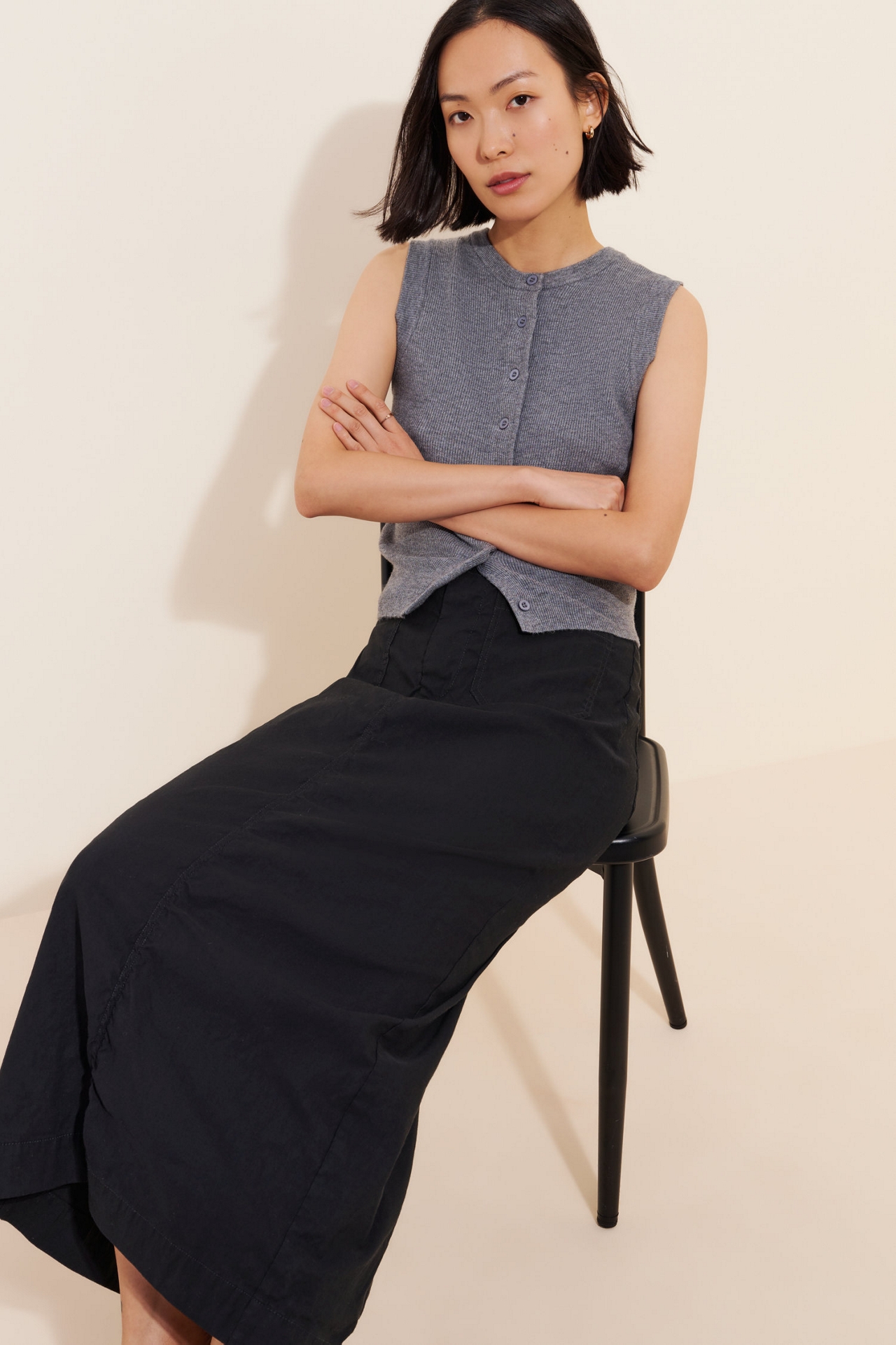 Maeve The Colette Linen Blend Maxi Skirt