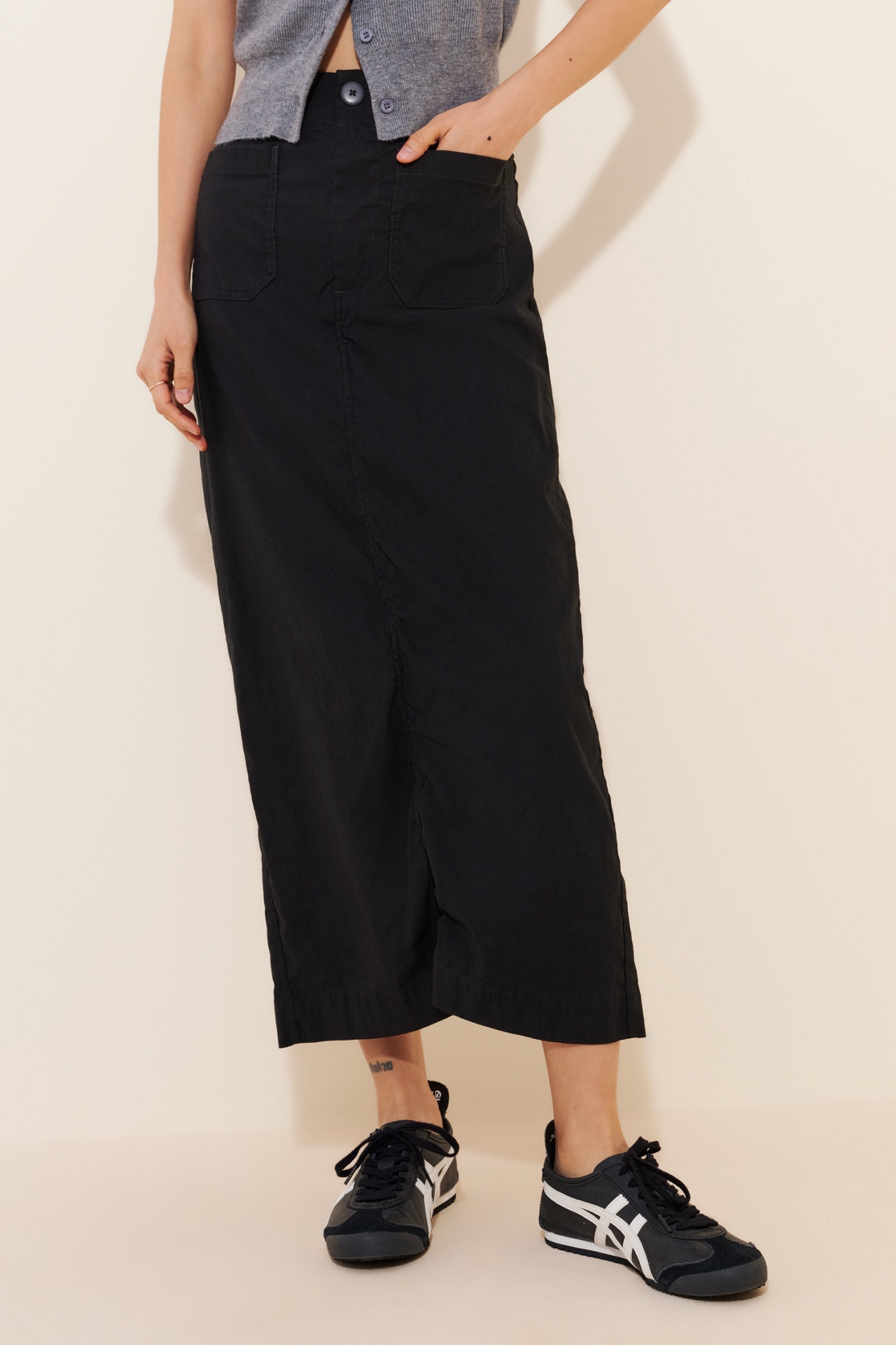 Maeve The Colette Linen Blend Maxi Skirt