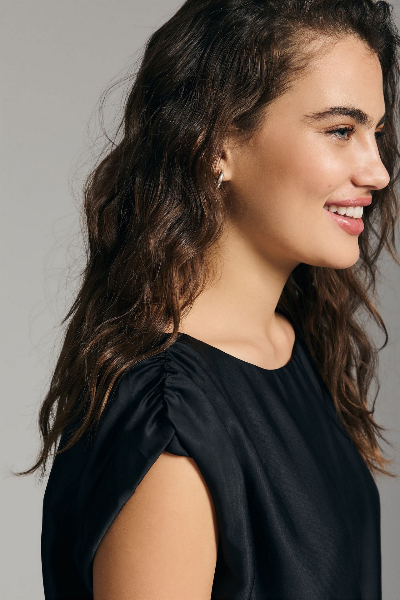 Silky Scoop Neck Blouse