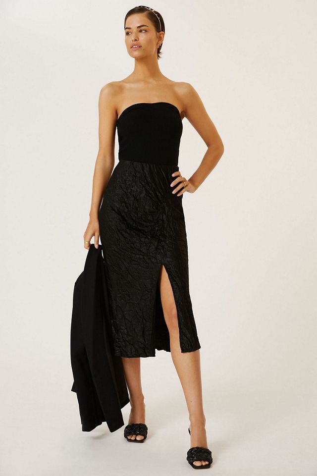 Current Air Textured Shimmer Midi Skirt #3