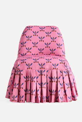 Anthropologie Amelia Woven Cotton Slipcover In Pink