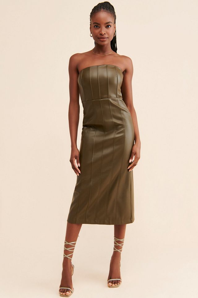 En Saison Lana Vegan Leather Dress #3