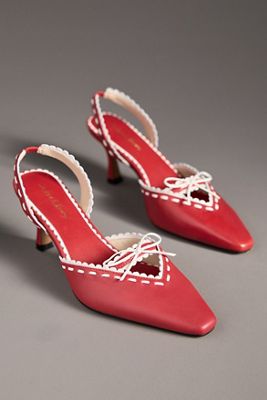 For Love & Lemons Charlie Slingback Kitten Heel Mules