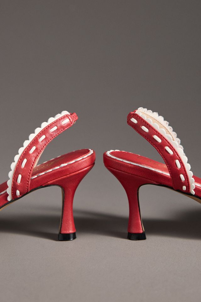 For Love & Lemons Charlie Slingback Kitten Heel Mules #3
