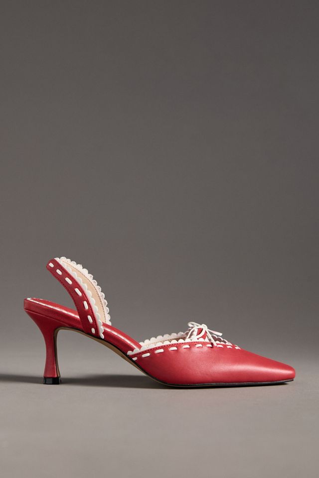 For Love & Lemons Charlie Slingback Kitten Heel Mules #1