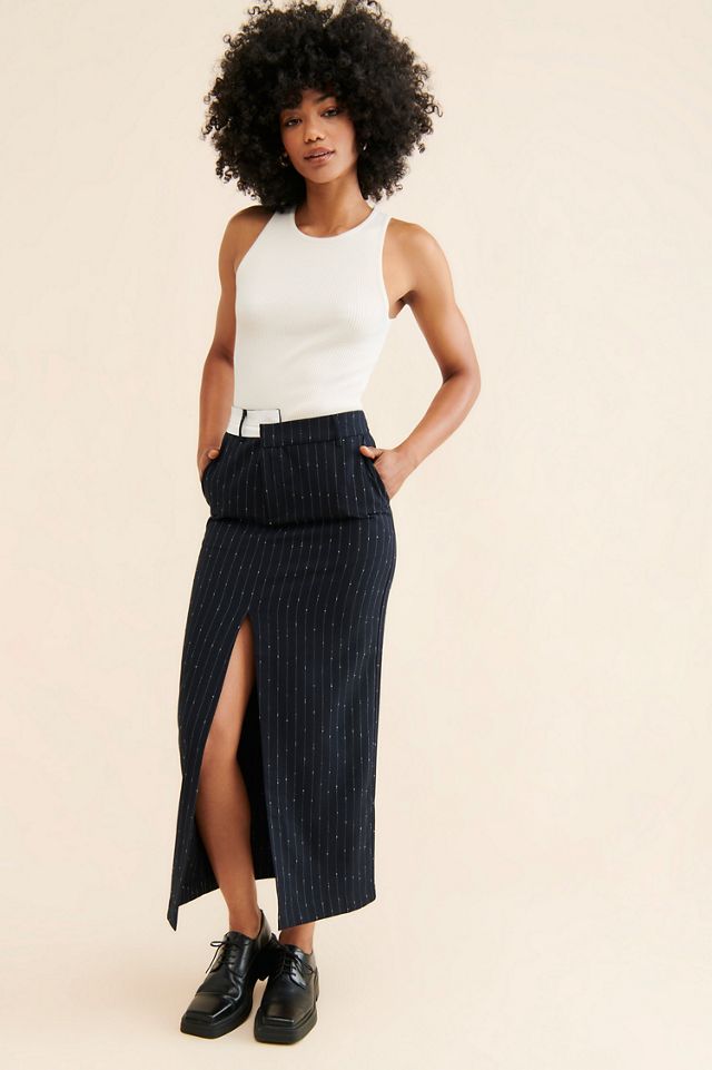 Steve Madden Maaike Pinstripe Skirt #3