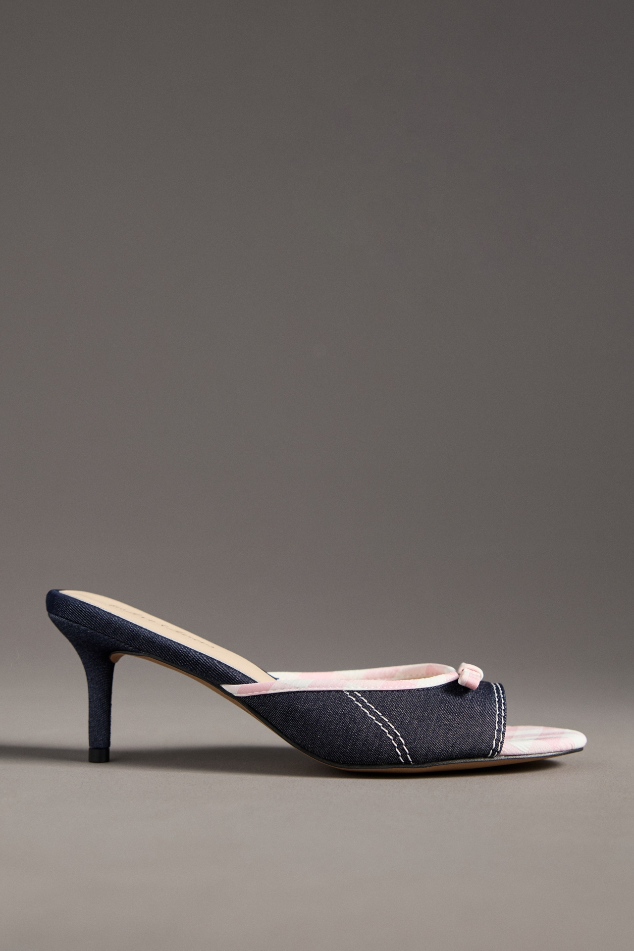 For Love & Lemons Cassandra Denim Kitten Heels
