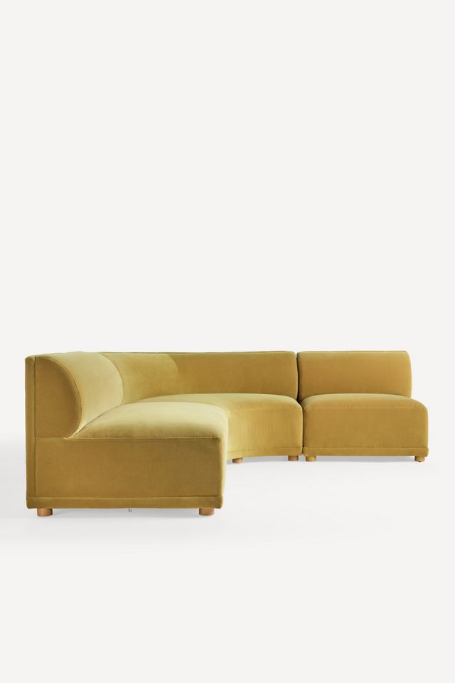Celine Velvet Modular Curved Corner Chair #4
