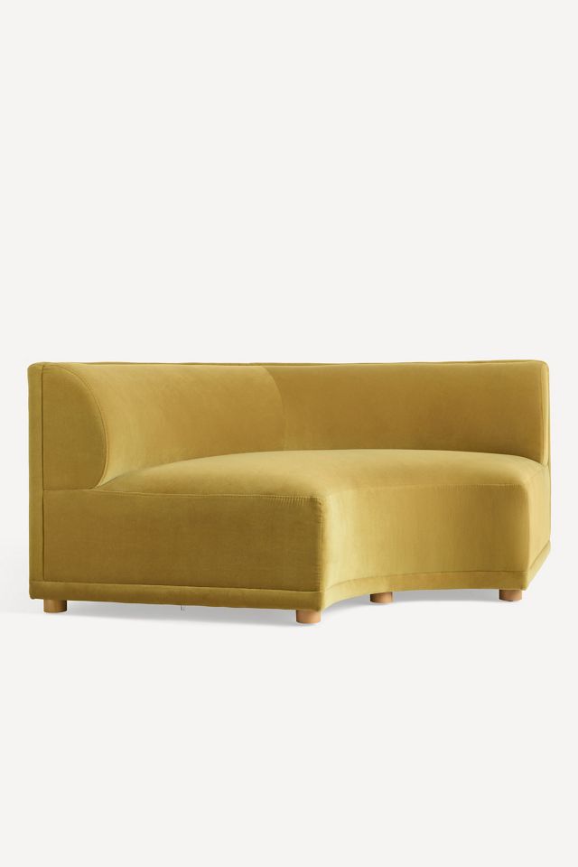 Celine Velvet Modular Curved Corner Chair #1