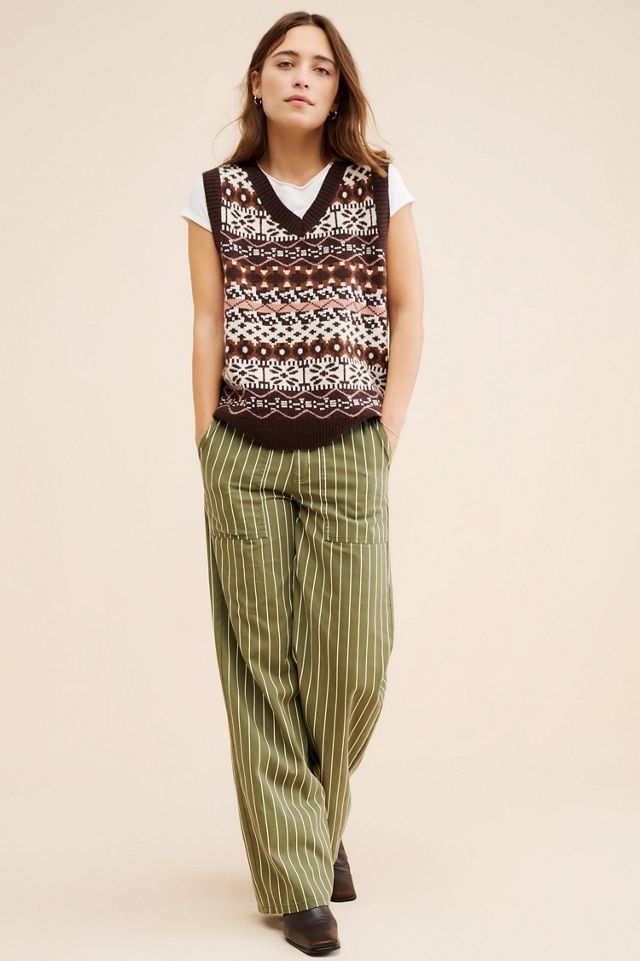 Dot and Lu Oversized Fair Isle Vest #3