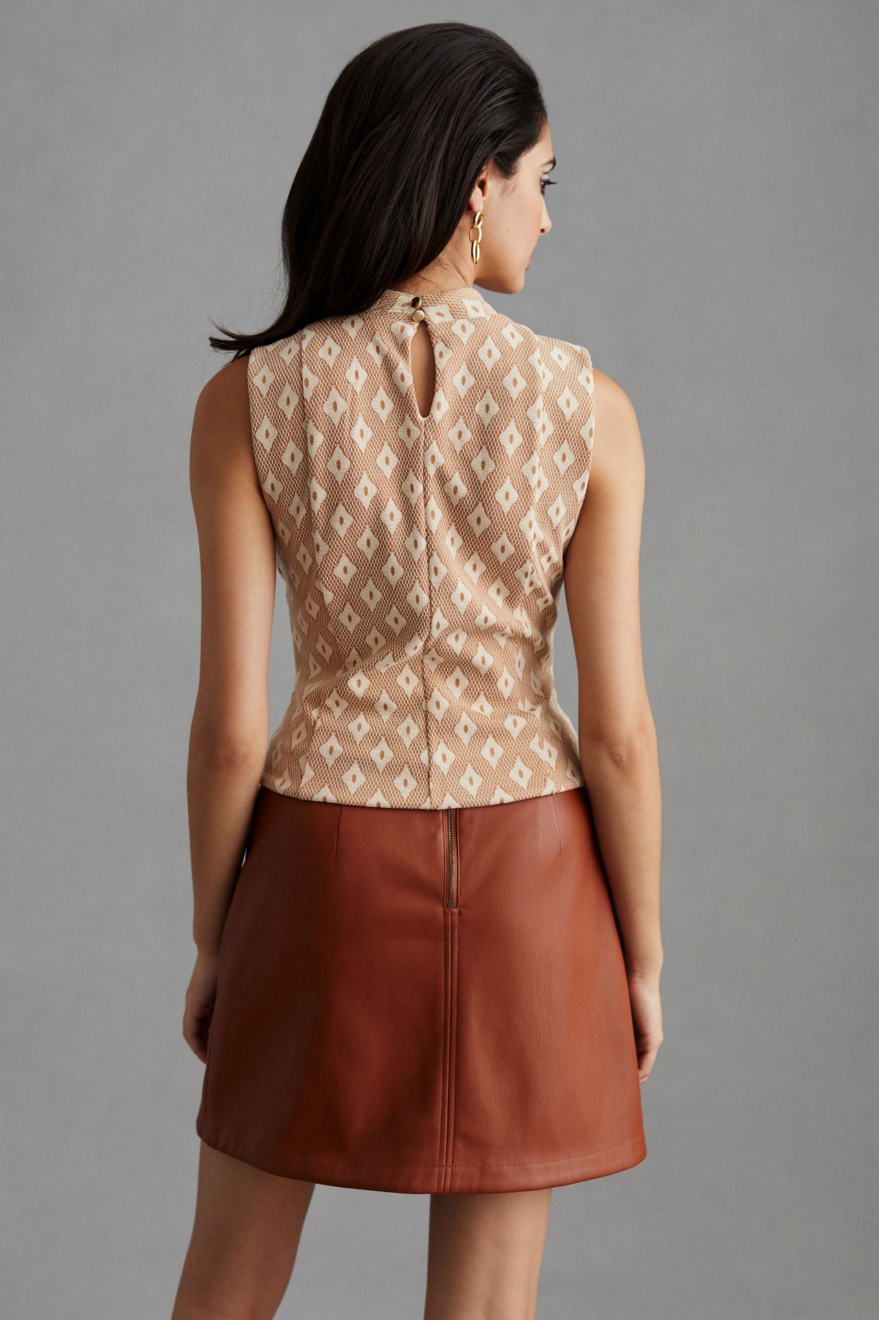 Eva Franco Structured Mock-Neck Top