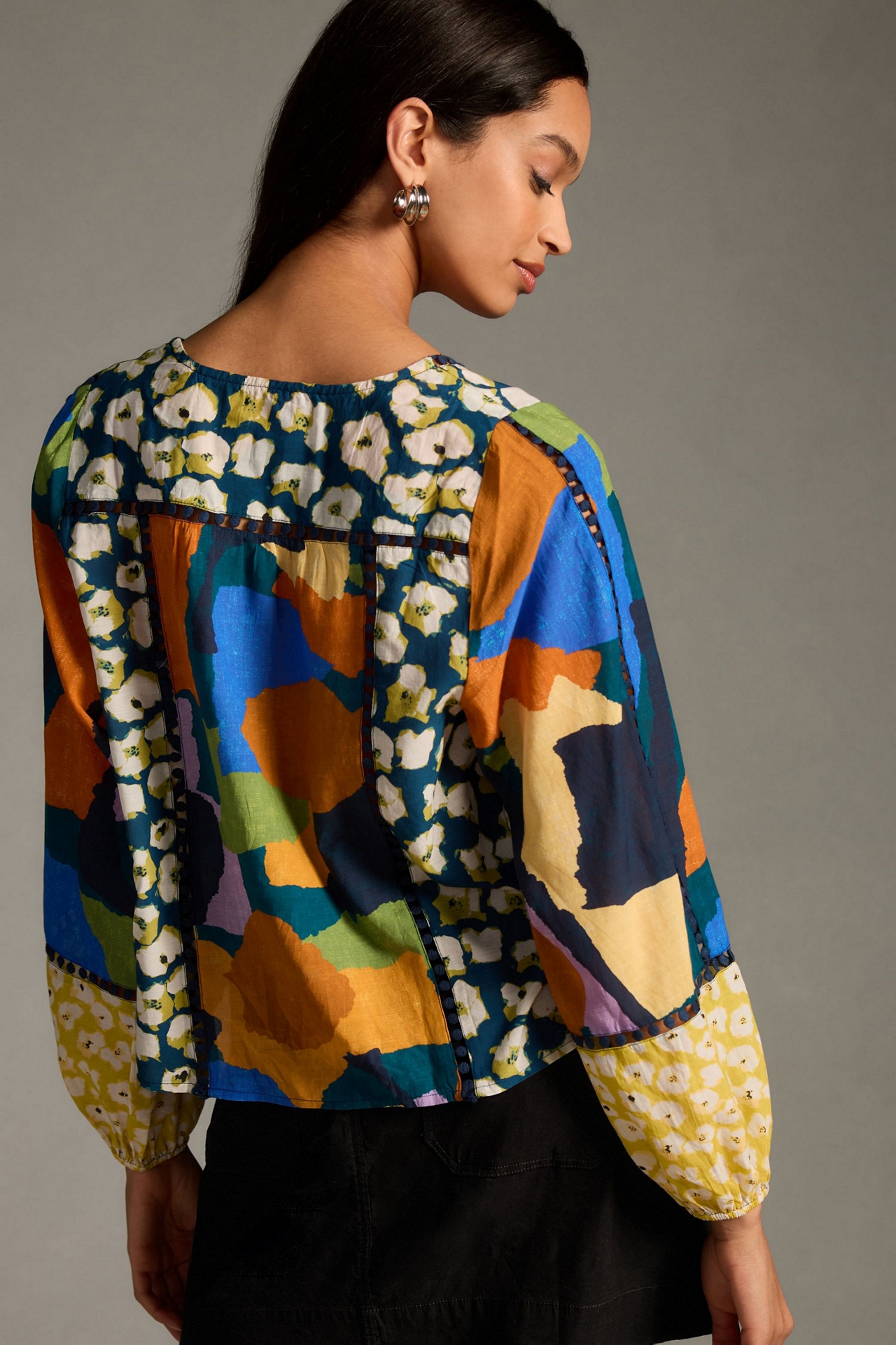 Maeve Mix Printed Blouse