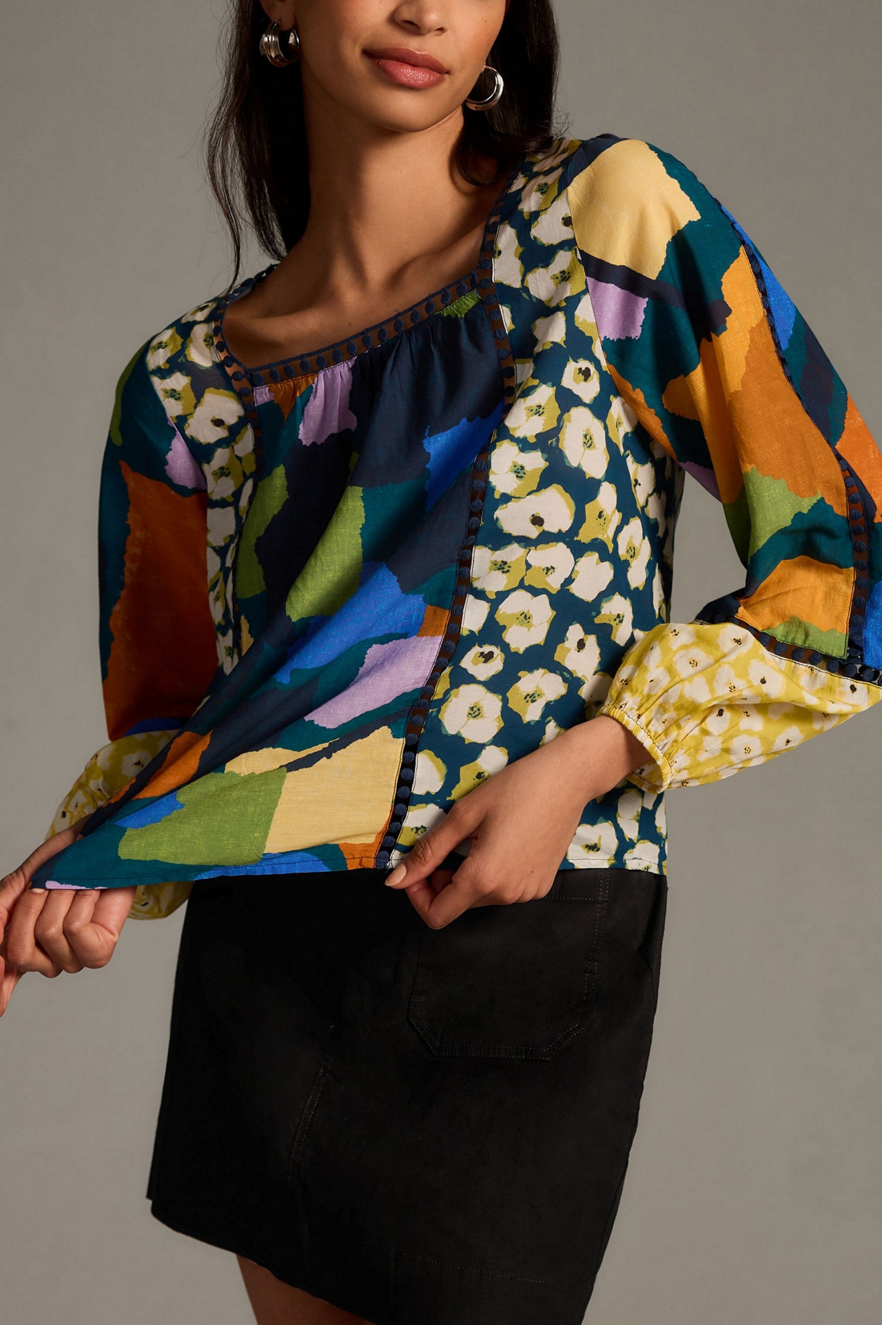 Maeve Mix Printed Blouse