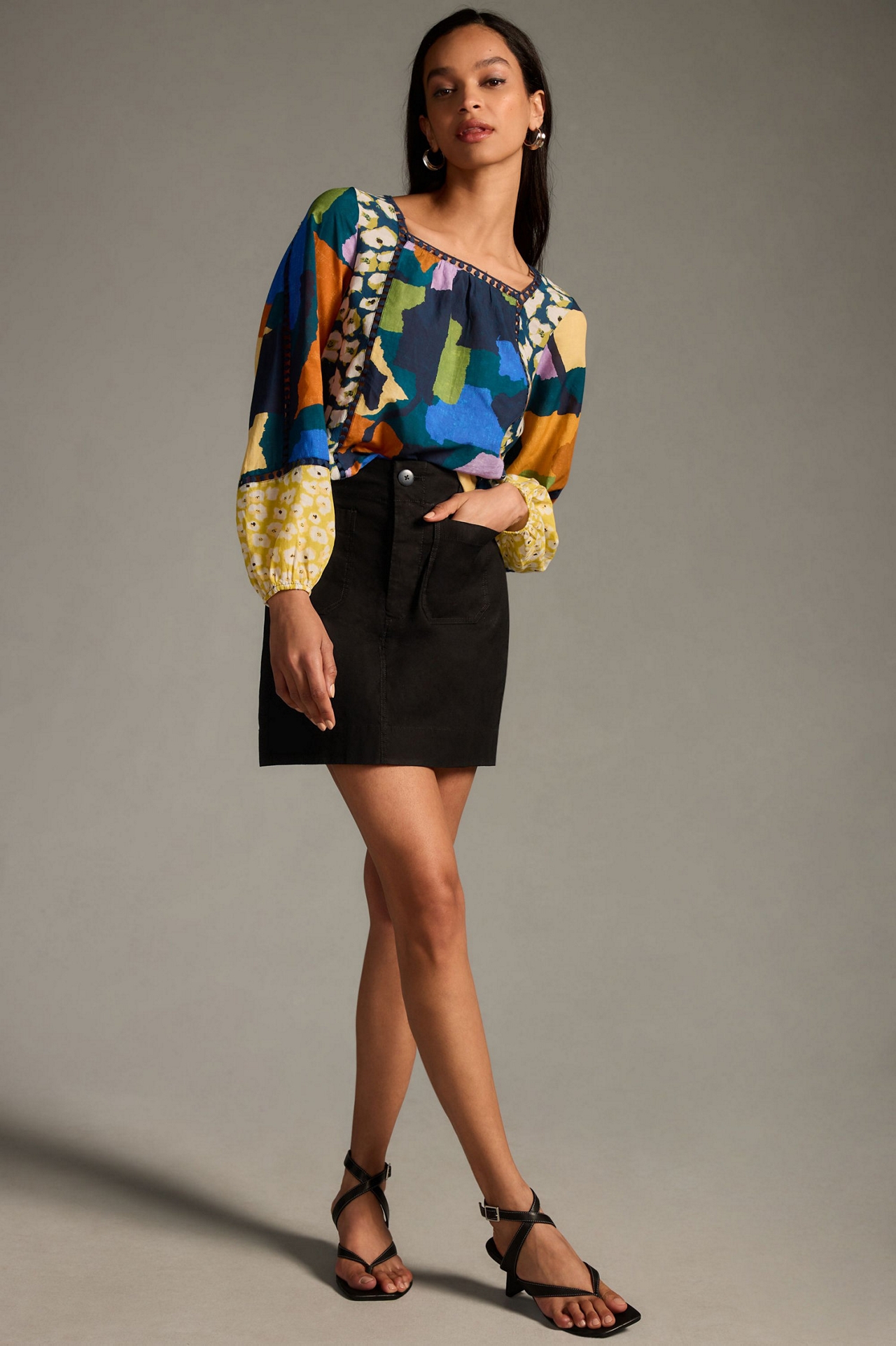 Maeve Mix Printed Blouse