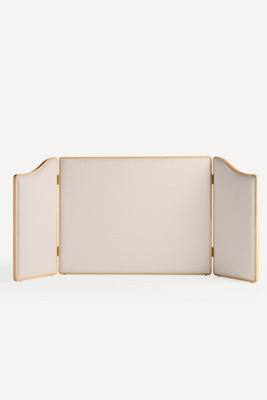 Anthropologie Gia Performance Linen Blend Headboard In White
