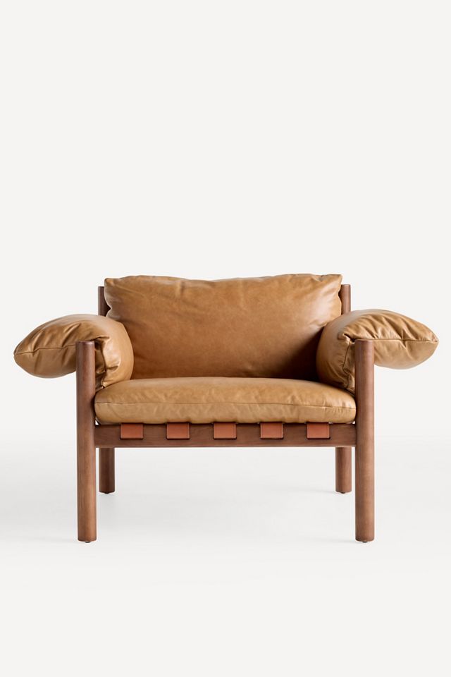 Inez Leather Accent Chair #1