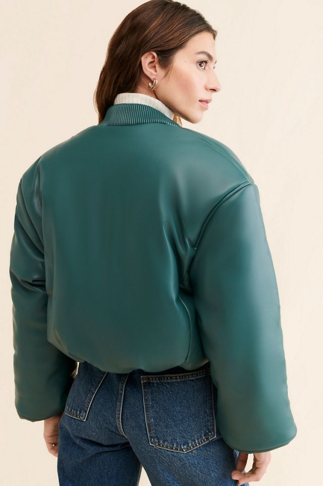 [BLANKNYC] Limelight Vegan Leather Padded Jacket #1