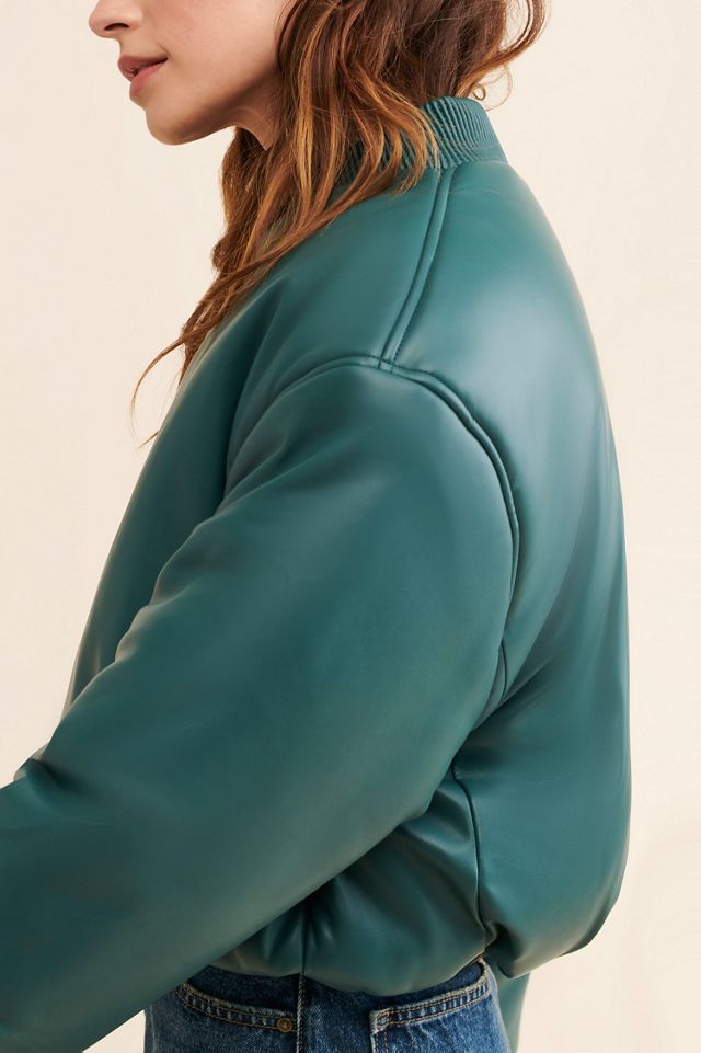 [BLANKNYC] Limelight Vegan Leather Padded Jacket #2