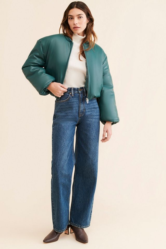 [BLANKNYC] Limelight Vegan Leather Padded Jacket #3