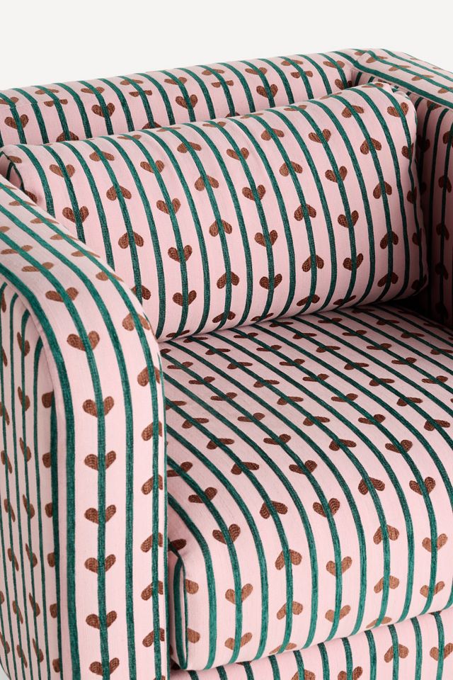 Lulu Madeline Jacquard Swivel Chair #5