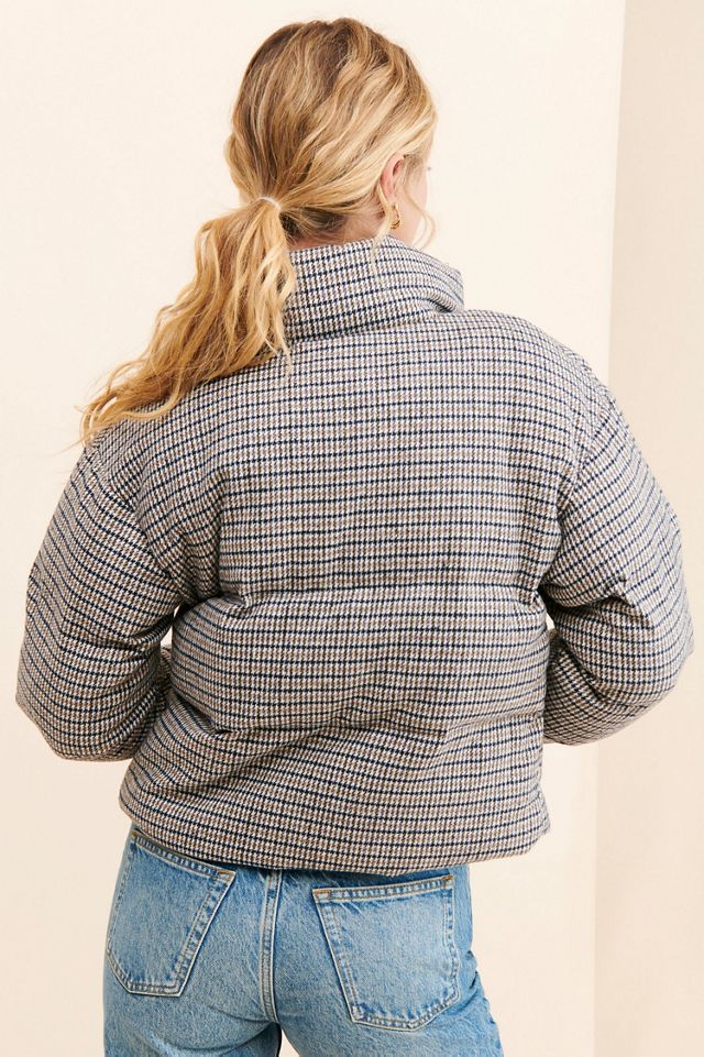 Line + Dot Rue Plaid Puffer #1