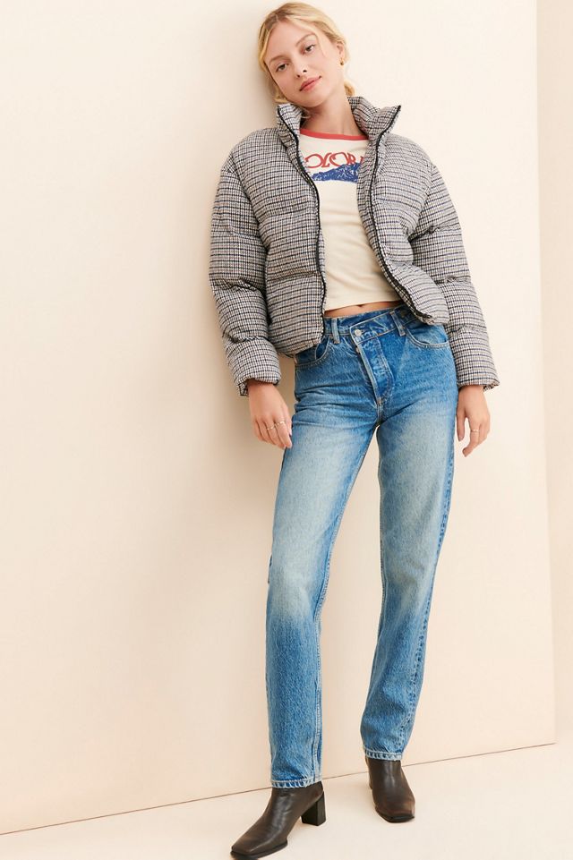 Line + Dot Rue Plaid Puffer #3
