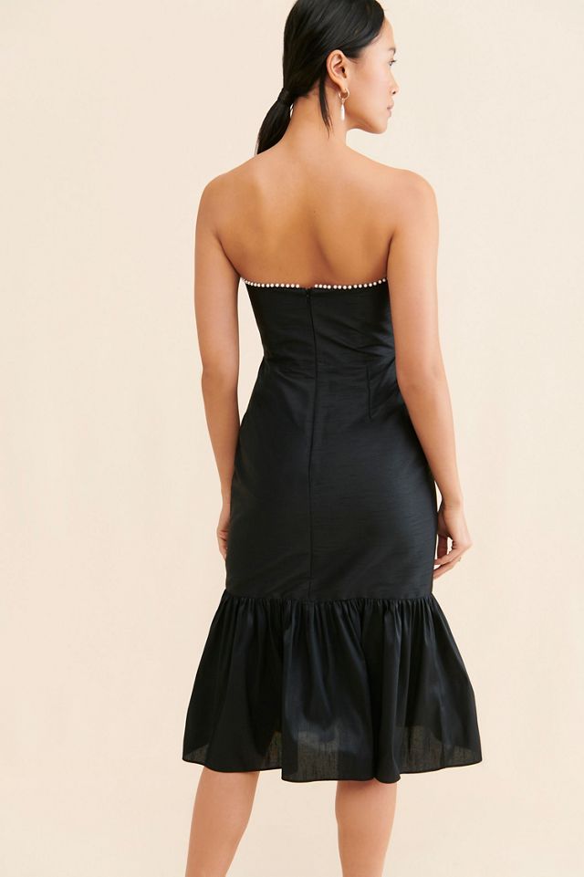 Gin & Jules Gwyneth Pearl Trim Midi Dress #1