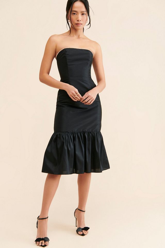 Gin & Jules Gwyneth Pearl Trim Midi Dress #3